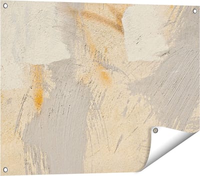Gards Tuinposter Abstracte Kunst van een Cementen Muur - 80x60 cm - Tuindoek - Tuindecoratie - Wanddecoratie buiten - Tuinschilderij