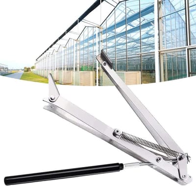 Kas Raamopeners - Automatische Ventilatie - Temperatuurregeling Kas - Op Zonne-energie - 45 Cm Opening - Zilver