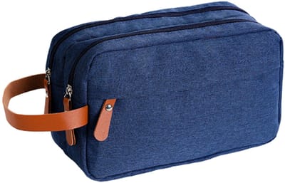longziming -Hangkende Toilettas voor Heren – Waterafstotende Dopp Kit met Ruime Opbergvakken, Ideaal voor Reizen – Organizer voor Toiletartikelen & Scheerspullen – Donkerblauw