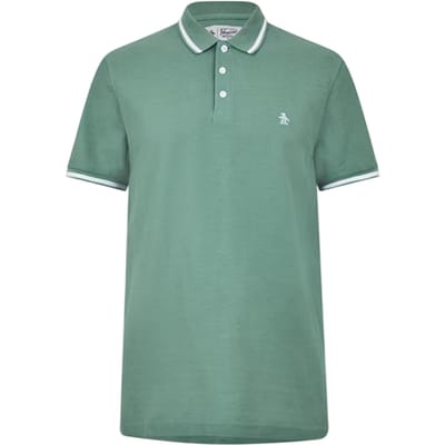 Original Penguin Heren Regular Poloshirt met Korte Mouwen (Olieblauw)