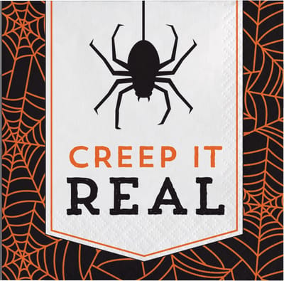 Servetten - Creep it Real (16 stuks) - Halloween servetten - Halloween decoratie - servies - napkins - Servetten tafel