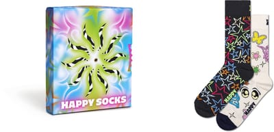 Happy Socks 2paar sokken - Heren & Dames - Maat 36-40 - Spinnewiel