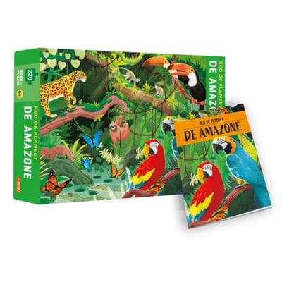De Amazone - Red De Planeet - Puzzel En Boek - Red De Planeet - Puzzel + Boek - Valentina Bonaguro