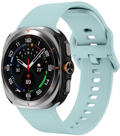By Qubix - smartwatch bandje - Compatible Samsung bandje - Solid color siliconen band - Pastel groen - Geschikt voor Samsung Galaxy Watch Ultra / Ultra 2 - 47mm