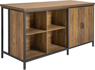 Damenzo - Keukeneiland - Keukenkast - Bartafel - Dressoir - Buffetkast - Tafel - Industrieel ontwerp - 170x60x89cm - Bruin