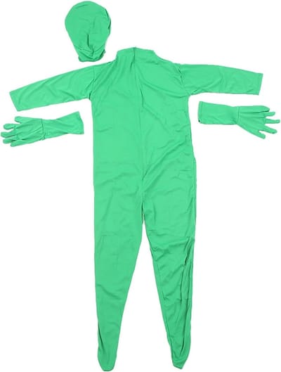 Dailygoods- Greenscreen Bodysuit - Full-body Pak - Split Design - Geschikt voor Fotografie/Film - Lichtgewicht en Duurzaam - Comfortabel en Wasbaar - Chroma Key Suit