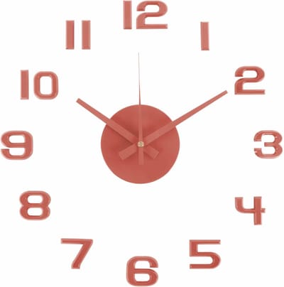 Karlsson Wandklok Diy Sunset Numbers - Rood - Ø35cm - Wandklok Scandinavisch