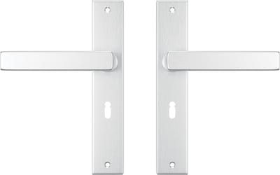 AXA Deurbeslag set Binnendeur - Edge Riga - Deurkruk Aluminium - met sleutelgat - SL55 - Deurklink met schild