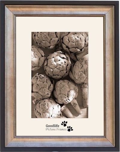 Houten Fotolijst Luna Zwart/Brons - 20x28 - Helderglas - 30 mm breed profiel - Goodlife Picture Frames