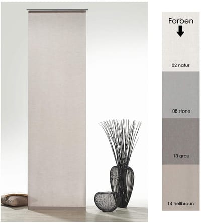 Dailygoods- Paneelgordijn natuur batist-look - Inclusief accessoires - H x B 245 x 60 cm - Onderhoudsvriendelijk - Geschikt voor machinewas - Verzwaringsstaaf - Gordijn