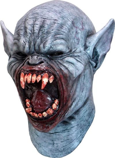 Ghoulish Hoofdmasker Blood Vampire Halloween Masker voor bij Halloween Kostuum Volwassenen - Latex Grijs/rood One-size