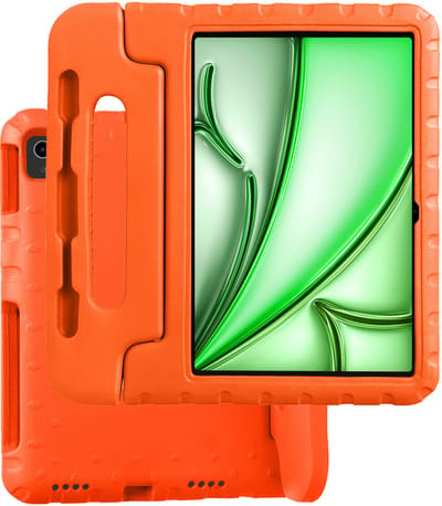 Hoesje Geschikt voor Apple iPad Air M3/M4 (2025/2026) - 11 inch - Kinderhoes Shockproof Bumper - Kidsproof Case - Tablet Hoes - Kinder Hoes Cover - Oranje