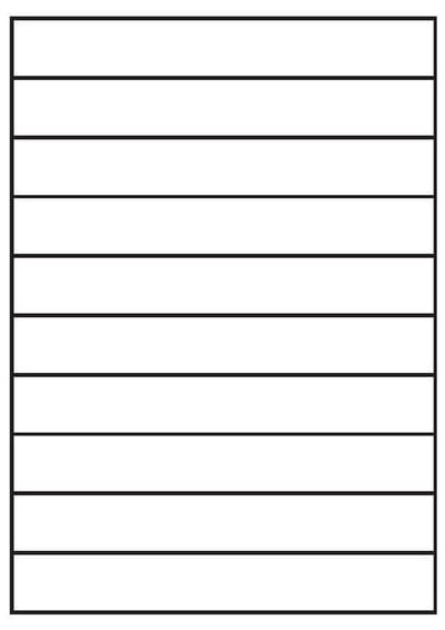 A4 etiketten 200 x 28 mm wit (100 vel)