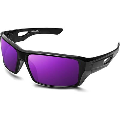 MAXJULI Wrap Around Zonnebril voor Heren voor Dames 100% UV400 Bescherming Bril voor Voor Hengelaars Voor Chauffeurs 8232 black