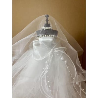 Mini Bruidsjurk Voor Pop Bruiloft Feest Decoraties Model Kleine Kinderen Cadeau Vriendin Valentijnsdag Cadeau 26CM wit