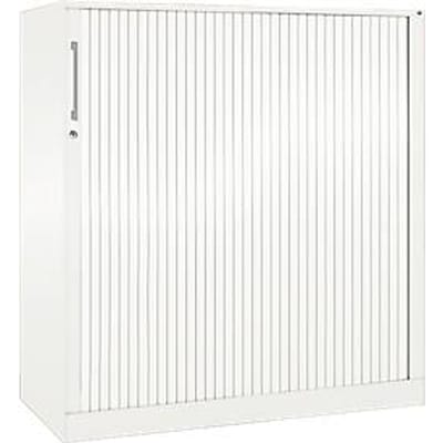 Roldeurkast ASISTO C 3000, 3 ordnerhoogten, B 1200 mm, wit/wit