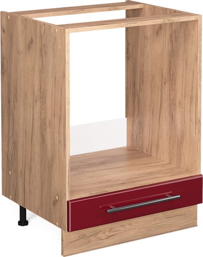 Vicco Fame-Line Ovenombouwkast – 60 cm zonder werkblad Bordeauxrode hoogglans