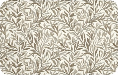 WC mat 80x50 cm - Antislip - Takken - Botanisch - Taupe - Toiletmat - Vloermat - Douchemat - Toilet tapijt - Toiletmatten