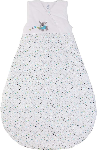 Slaapzak voor peuters met warmteregulering en ritssluiting - Maat 110 - Wit, Turquoise, Groen