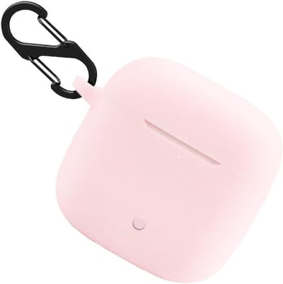 Schokbestendige Silicone Hoes voor Redmi Buds 3 met Sleutelhanger - Beschermende Skin in Roze, Ideaal voor Draadloze Oordopjes