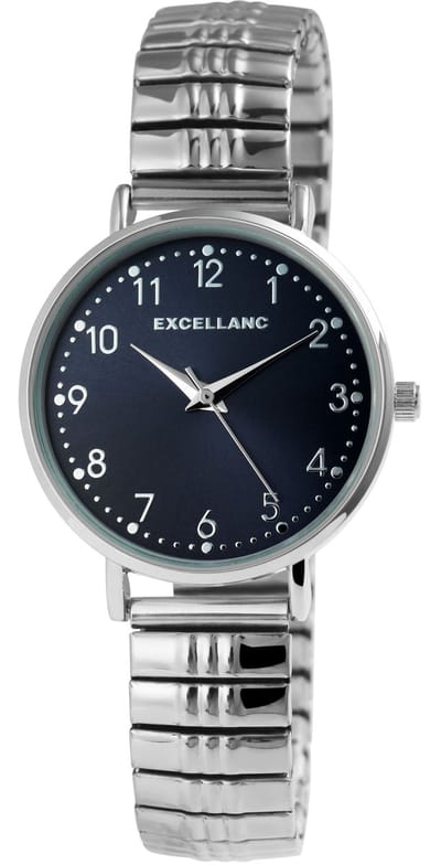 EXCELLANC Dameshorloge Edelstahl Emily - rekband - flexibel bandhorloge analoog quartz