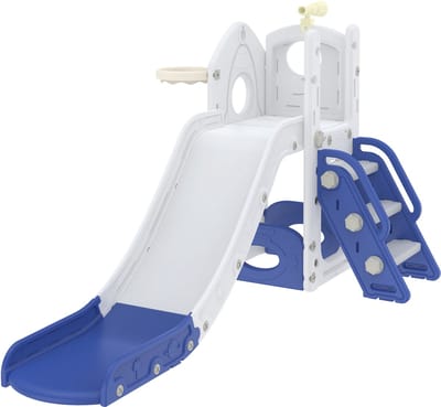 Kinder Glijbaan - Speelgoed Glijbaan - Binnen en Buiten Spelen - 5-in-1 Speelfuncties - 141 x 154 x 86 cm