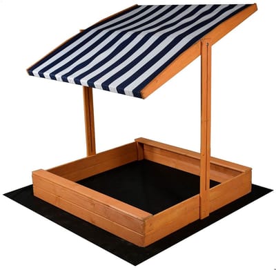 Baby Mix houten zandbak met zonnescherm 120x120 cm - Zandbak