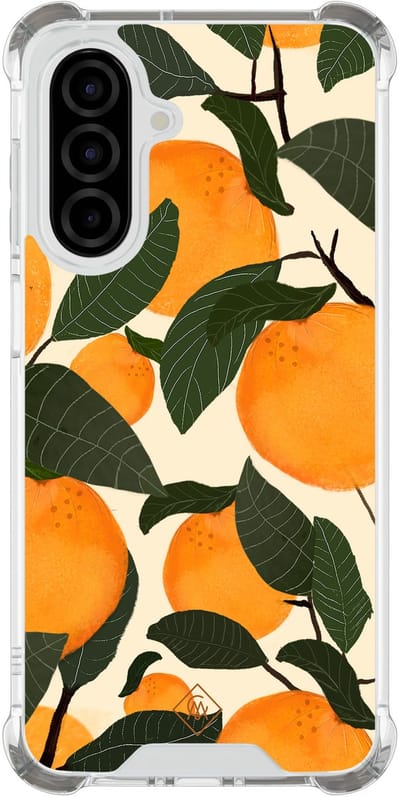 Casimoda® hoesje - Geschikt voor Samsung Galaxy A26 - Orange Garden - Shockproof case - Extra sterk - TPU/polycarbonaat - Multi, Transparant