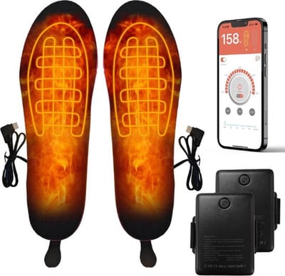 Luxe Verwarmde Zolen – Elektrische Zolen – Inlegzolen – Schoenverwarming – Draadloos – Oplaadbare Zooltjes – 4 Warmtestanden – Bediening via App