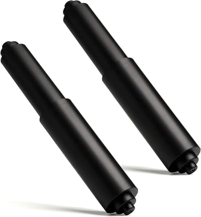 2 stuks kunststof WC-papierhouders – Zwart, voor badkamer