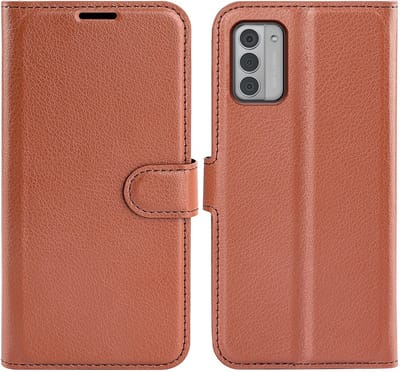 Coverup Hoesje - Geschikt voor Nokia G42 Hoesje - Coverup Book Case - Bruin