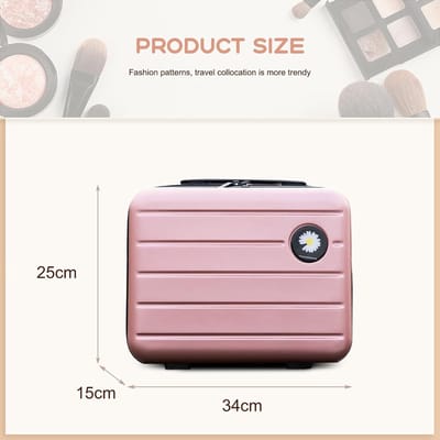 Grote 16 inch ABS Cosmetickoffer Hard Shell Reis Beautycase met Handvat