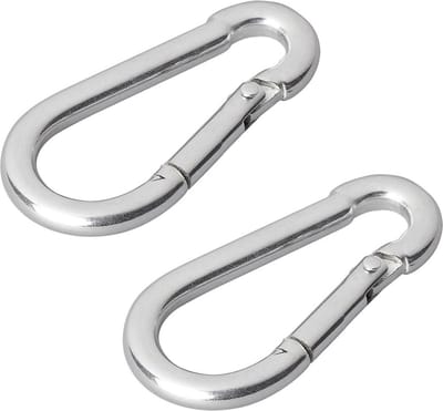 ProPlus Karabijnhaak - Metaal - 5x50 mm - Chroom - 2 stuks