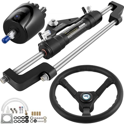 Hydraulisch stuursysteem voor boot - Stuurset met helmpomp - Tot 300 pk - Zonder stuurslangen - Voor buitenboordmotor