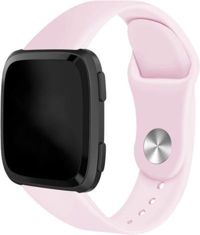 123watches siliconen sport band - roze - SM - Geschikt voor Fitbit Versa 1 & 2 / Lite