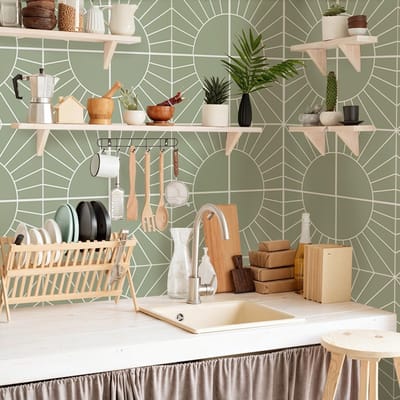 Dailygoody - Tegelstickers - Zelfklevende Stickers voor Badkamer en Keuken - 25 Stuks in Sage Green - Eenvoudig aan te brengen - Perfecte Wanddecorati