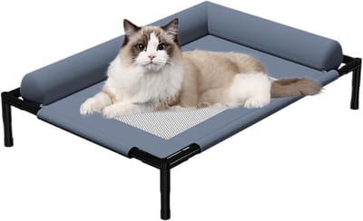 Verhoogd Hondenbed - Hangmat Stoel - Koel Slapen - Ademend Gaas - 59x19.3cm - Meerkleurig
