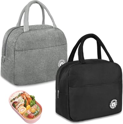 Lunchtas voor Dieren - Zwart en Grijs, Ideaal voor Huisdieren, Duurzaam en Handig