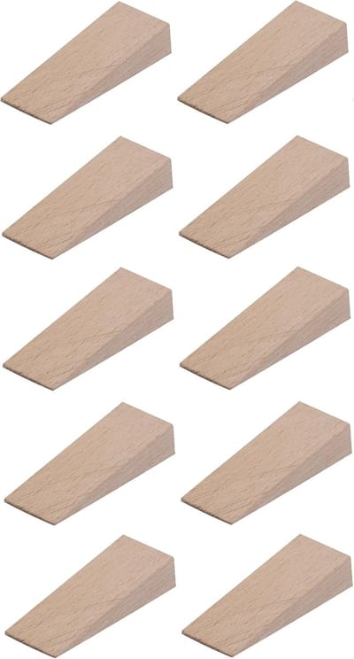 Houten Wiggen Set - 10 Kleine Wiggen in Verschillende Maten voor Deurmontage en Meubelontwerp
