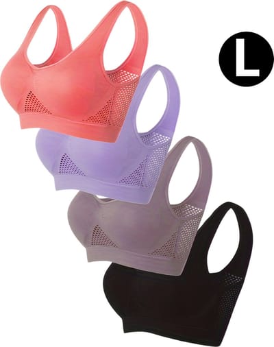 Bovista SportBH Zonder Beugel - Zonder Bandjes - Push-up Bh's - Comfort Bh - Gemengd - Sport - L