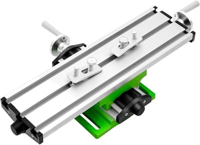Werktafel voor Mini Boor - Boor Frees Tafel - Precisie Werkzaamheden - Verstelbare Schuif - 310x90x80 mm - Grijs