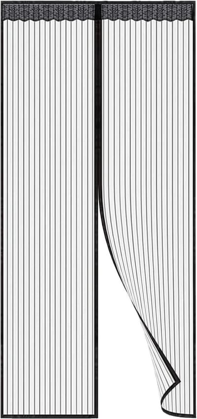 1 stuk magnetisch vliegengaas, anti-muggen-deurgordijn, magnetisch mesh-beeldscherm-deurgordijn, stansvrije schermdeur, vliegengaas, deurvliegennet, magnetische schermdeur (zwart)