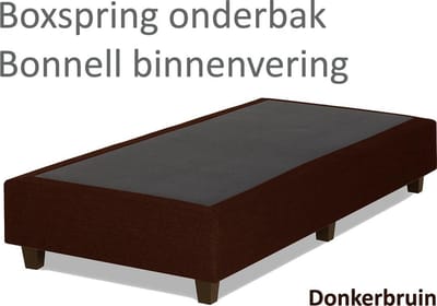 Boxspringonderbak Bonnell binnenvering, 80 x 200, Donkerbruin | Losse boxspring | Boxspring bedbodem | Boxspring onderstel | Bonnellboxspring | Springbox | Boxspring zonder matras