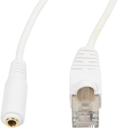 BOSSCOM RJ45 - 3,5mm Jack verlengkabel voor B&O | wit | 0,15 meter