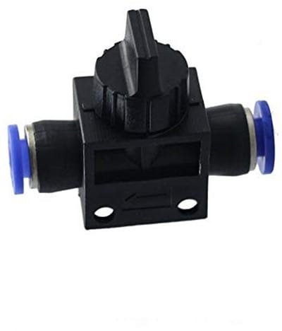 BRENZOOS- Afsluitventiel Snelle Verbinding - Pneumatische Luchtsnelkoppeling - Kunststof - 6mm/8mm/10mm/12mm - Zwart/Blauw - Temperatuurbereik 0-60 °C - Pneumatische Connector