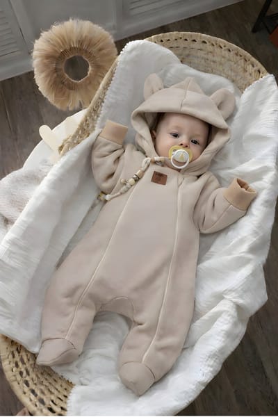Dartomik - Baby Romper - Twee Ritsen - Lente Herfst - Beige