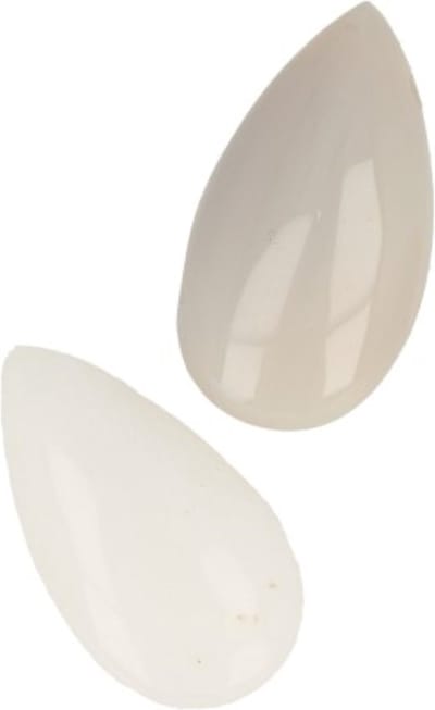 Jade wit edelsteen druppel hanger