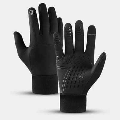 Heren winterhandschoenen maat M – warme zwarte sporthandschoenen met touchscreen en antislip – fietshandschoenen voor hardlopen, gym, motorrijden, outdoor, handschoenen tegen kou