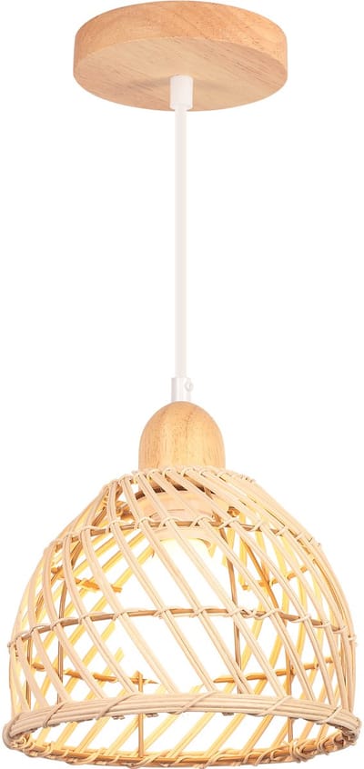 Hanglamp Boho Geweven Plafondlamp E27 Kroonluchter voor Slaapkamer Woonkamer Hal