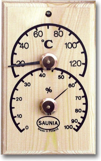 Saunia - Houten thermometer - hygrometer